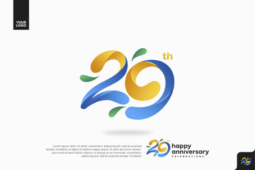 Number 29 logo icon design, 29th birthday logo number, anniversary 29