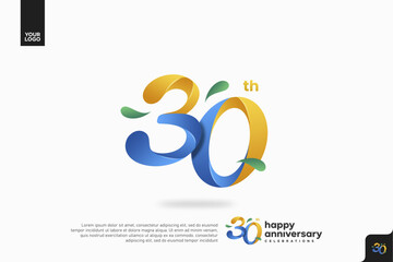 Number 30 logo icon design, 30th birthday logo number, anniversary 30