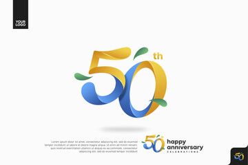Number 50 logo icon design, 50th birthday logo number, anniversary 50