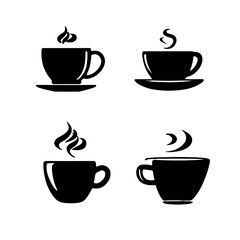 Obraz premium Coffee cup icon set.