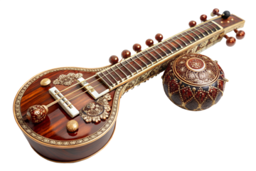 Sitar isolated on transparent background