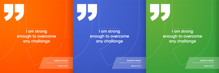 3D bubble testimonial banner, quote, infographic. Social media post template designs for quotes. Empty speech bubbles, quote bubbles and text box. Vector Illustration EPS10.