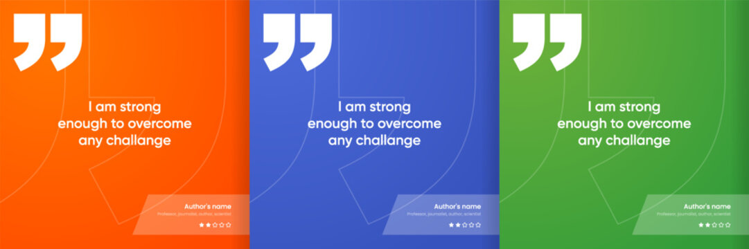 3D bubble testimonial banner, quote, infographic. Social media post template designs for quotes. Empty speech bubbles, quote bubbles and text box. Vector Illustration EPS10.