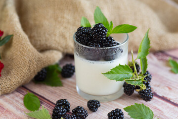 Refreshing breakfast with yogurt and seasonal berries