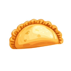 Empanada Gallega, flat style 2D vector image, isolated on a white background