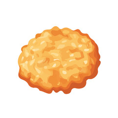 2D flat vector illustration of a Frittelle in icon style, isolated on white background