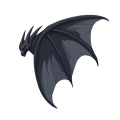 2D flat vector illustration of a Gargoyle Wing in icon style, isolated on white background