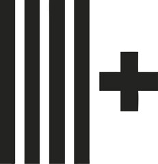 Obraz premium Abstract Vertical Stripes with Plus Symbol lines