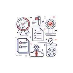 training workshops set of web icons vector