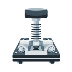 Drum Pedal Spring, flat style 2D vector image, isolated on a white background