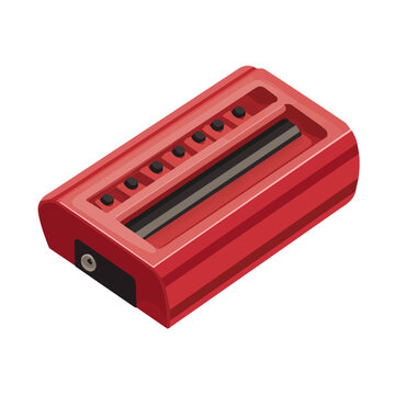 red synthesizer music instrument clip art preview