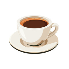 Espresso, flat style 2D vector image, isolated on a white background