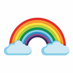rainbow with clouds