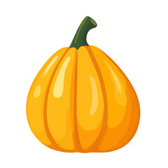 Minimal flat vector of a Gourd, 2D icon-style illustration on white background
