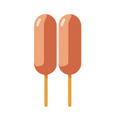 Flat 2D Dango illustration, vector graphic in icon style, on white background