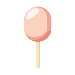 Flat 2D Dango illustration, vector graphic in icon style, on white background