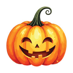 halloween pumpkin isolated on white