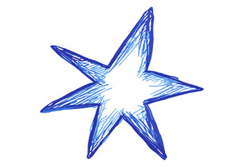 Shiny gold star icon with scrapbook doodle elements, festive Christmas decoration, holiday award symbol, 3D vector design, compass rose, sparkle light effect, cute celebration art