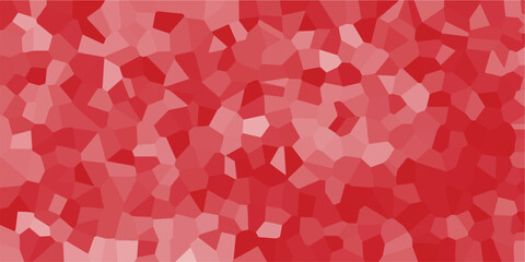 Red mosaic background illustration with varied shades of red geometric shapes for abstract design purposes.