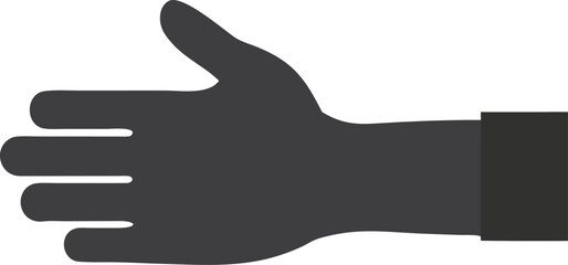 Obraz premium Dark gray thumbs up hand gesture icon symbol