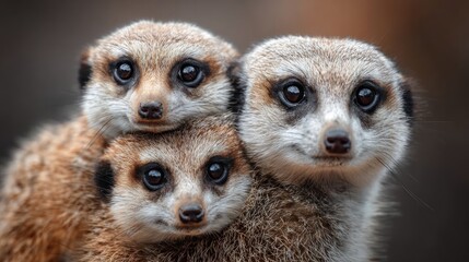 Meerkat family close up