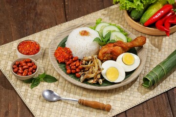 Nasi lemak is a type of typical Malay food that is commonly found in Malaysia where this dish is considered one of the national dishes