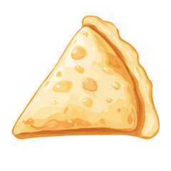 Minimal flat vector of a Scone, 2D icon-style illustration on white background