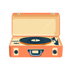 Fototapeta premium Flat 2D Music Storage Case illustration, vector graphic in icon style, on white background