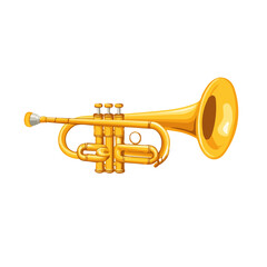 Obraz premium 2D flat vector illustration of a Trumpet Cleaning Brush in icon style, isolated on white background