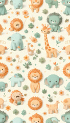 Pastel Safari Pattern 