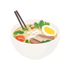 Pho Ga, flat style 2D vector image, isolated on a white background