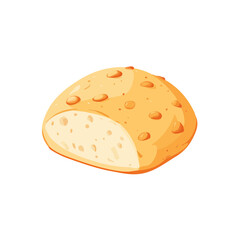 2D flat vector illustration of a Scone in icon style, isolated on white background