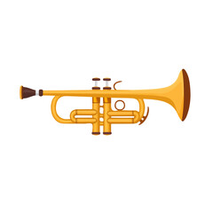 Obraz premium Trumpet Mouthpiece, flat style 2D vector image, isolated on a white background