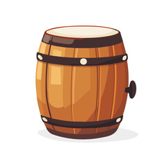Steel Drum, flat style 2D vector image, isolated on a white background