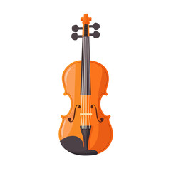 Fototapeta premium Minimal flat vector of a Violin Mute, 2D icon-style illustration on white background