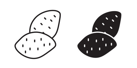 Sweet potato icon, outline style icon for web site or mobile app, vector graphics
