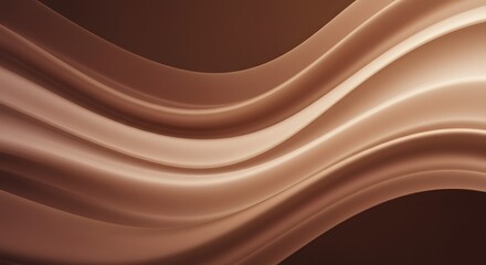 Abstract brown and beige waves creating a smooth, flowing, and elegant background texture.