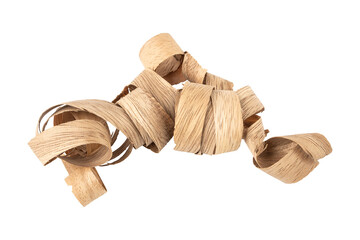 Wood shavings sawdust isolated on transparent background