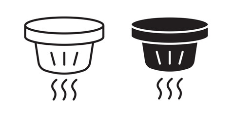 Smoke detector icon, outline style icon for web site or mobile app, vector graphics
