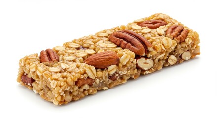 Granola bar with nuts isolated PNG with Transparent Background