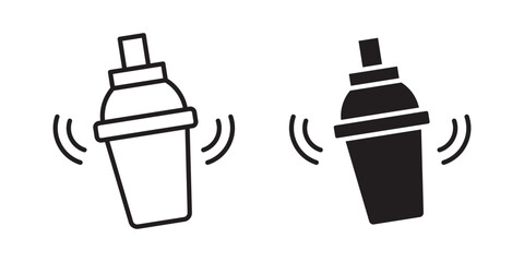 Shaker icon, outline style icon for web site or mobile app, vector graphics