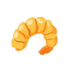 2D flat vector illustration of a Tempura in icon style, isolated on white background