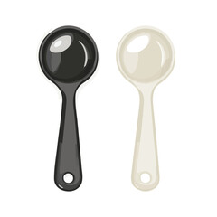 Flat 2D Measuring Spoons illustration, vector graphic in icon style, on white background