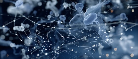 Futuristic deep-sea inspired digital background abstract art underwater environment high-tech concept