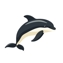2D flat vector illustration of a Porpoise in icon style, isolated on white background
