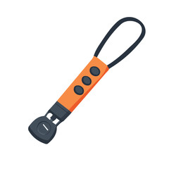 Minimal flat vector of a Recorder Neck Strap, 2D icon-style illustration on white background
