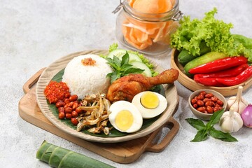 Nasi lemak is a type of typical Malay food that is commonly found in Malaysia where this dish is considered one of the national dishes
