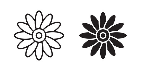 Gerbera icon, outline style icon for web site or mobile app, vector graphics