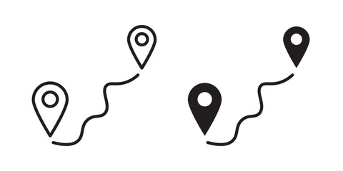 Distance icon, outline style icon for web site or mobile app, vector graphics