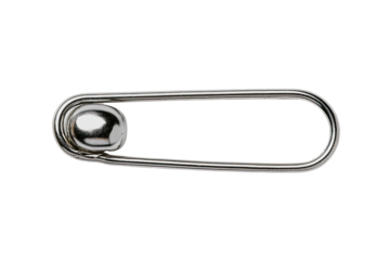 Metal key ring, oblong shape with a round ball
